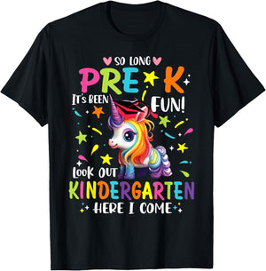 So Long Pre-K Kindergarten Here I Come Preschool Graduation T-Shirt - T-Shirt | Black