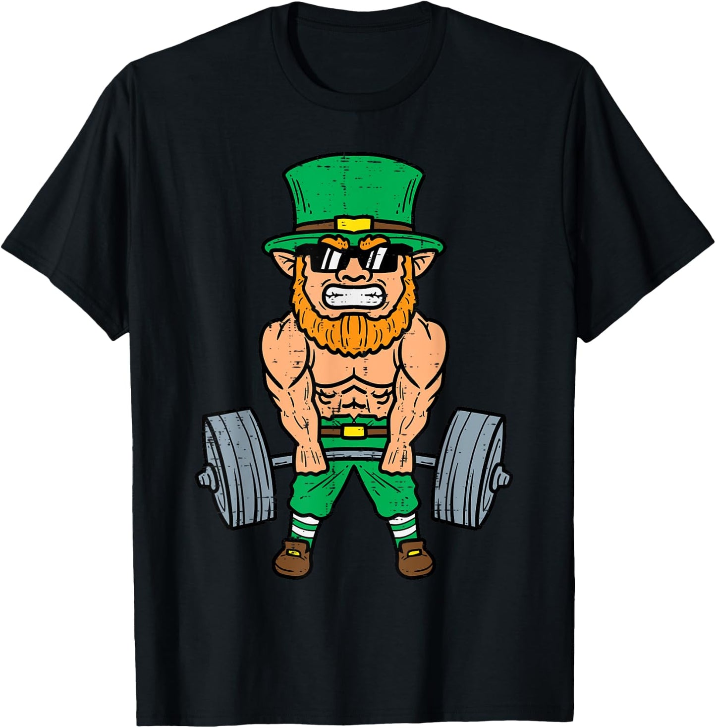 St Patricks Day Workout Weightlifting Saint Paddys Gym Men T-Shirt - T-Shirt | Black