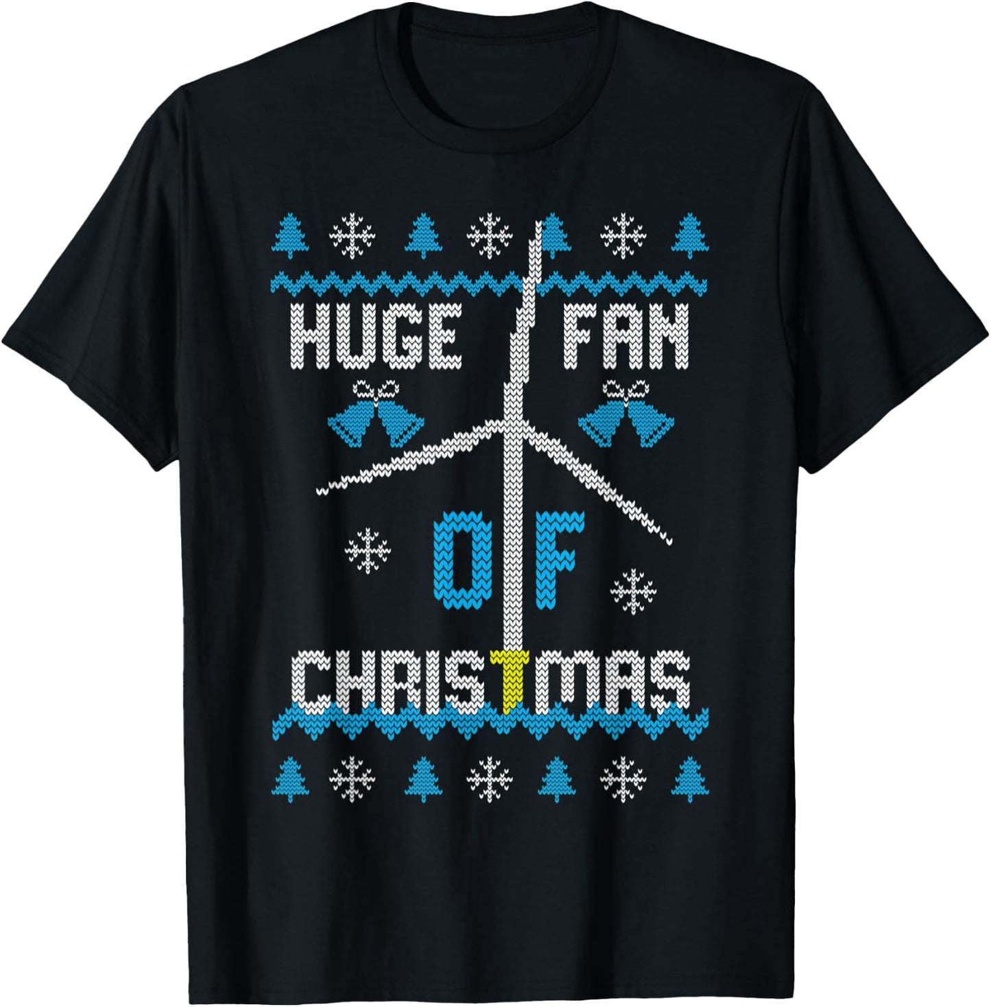 Renewable energy Christmas sweater - offshore technician T-Shirt - T-Shirt | Black