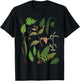 Vintage Botanical Flower Fern Leaf Green Plant Botany T-Shirt - T-Shirt | Black