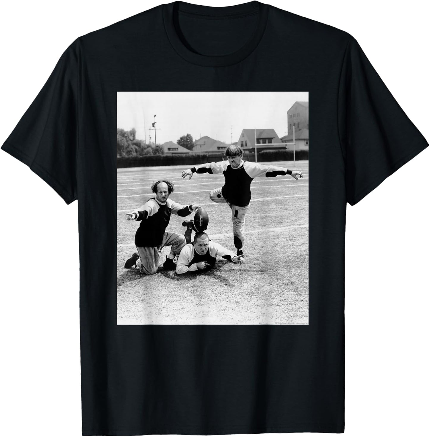 Three Stooges Football – Kick Off T-Shirt - T-Shirt | Black