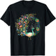 Beautiful Peacock | Colorful Bird | Peacock Feathers T-Shirt - T-Shirt | Black