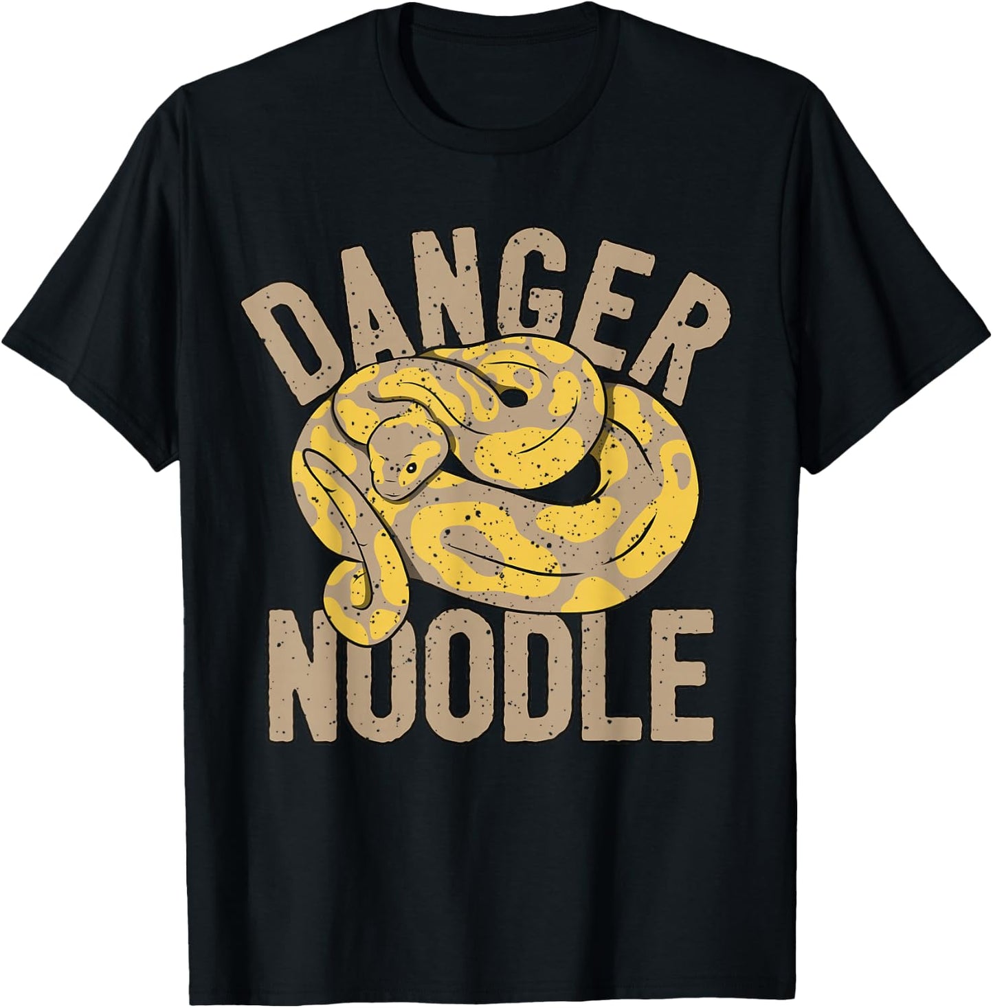 Python Snake - Danger Noodle - Ball Python T-Shirt - T-Shirt | Black