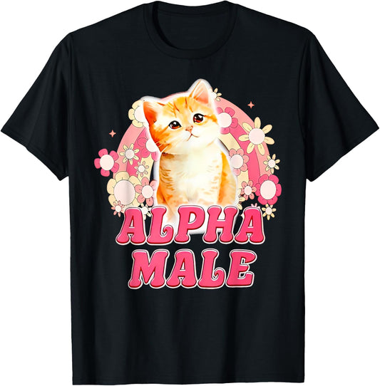 Alpha Male Cat Kitten Funny Women T-Shirt - T-Shirt | Black
