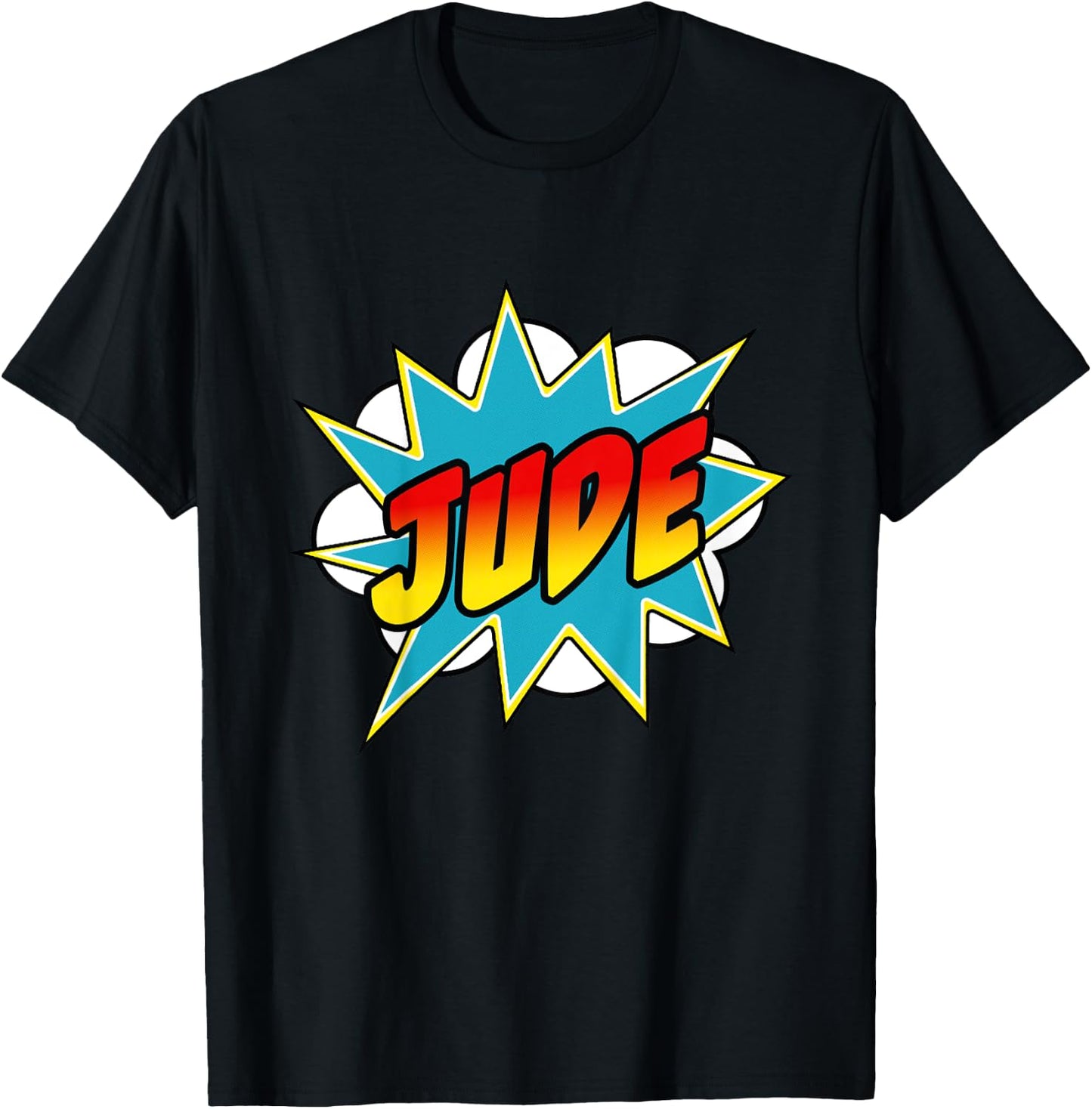Kids Boys Jude Name Comic Book Superhero T-Shirt - T-Shirt | Black