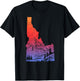 Idaho Mountains Pride State Map Hiking Camping Vintage T-Shirt - T-Shirt | Black