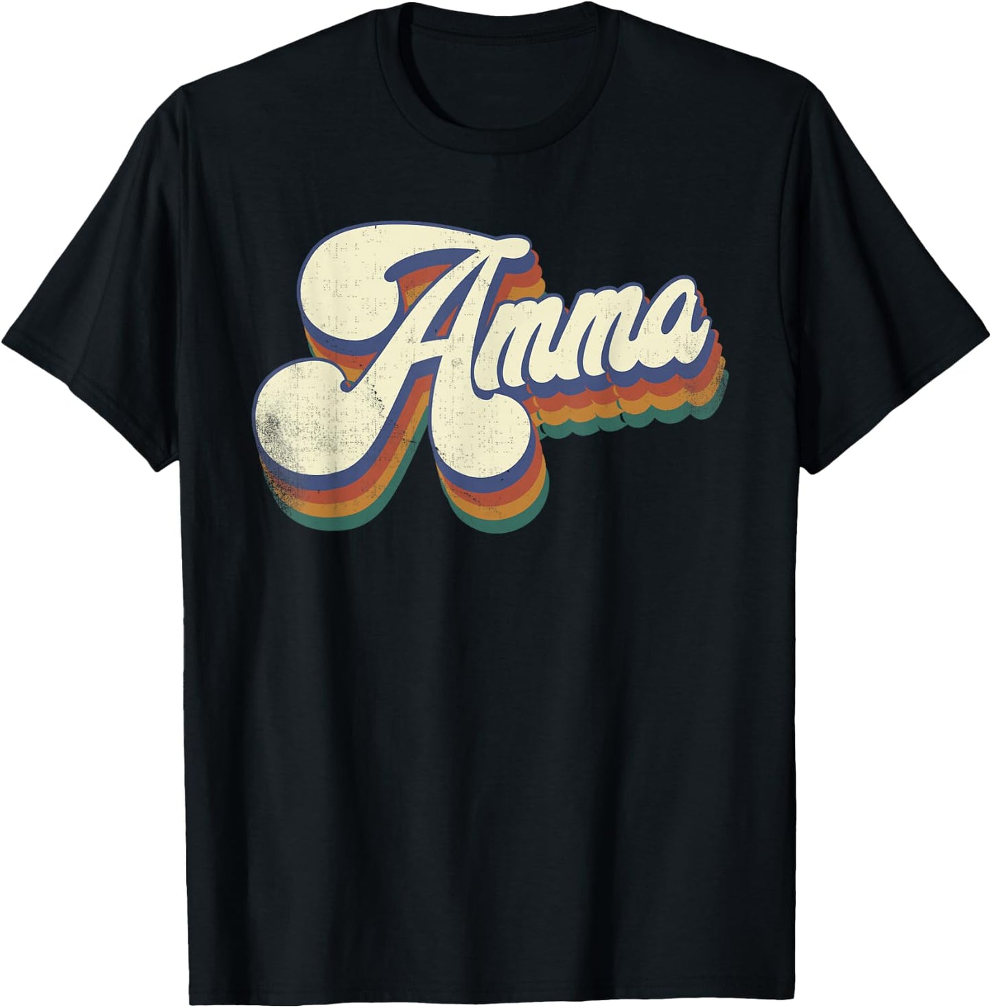 Amma Gifts For Grandma Retro Vintage Mother's Day Amma T-Shirt - T-Shirt | Black