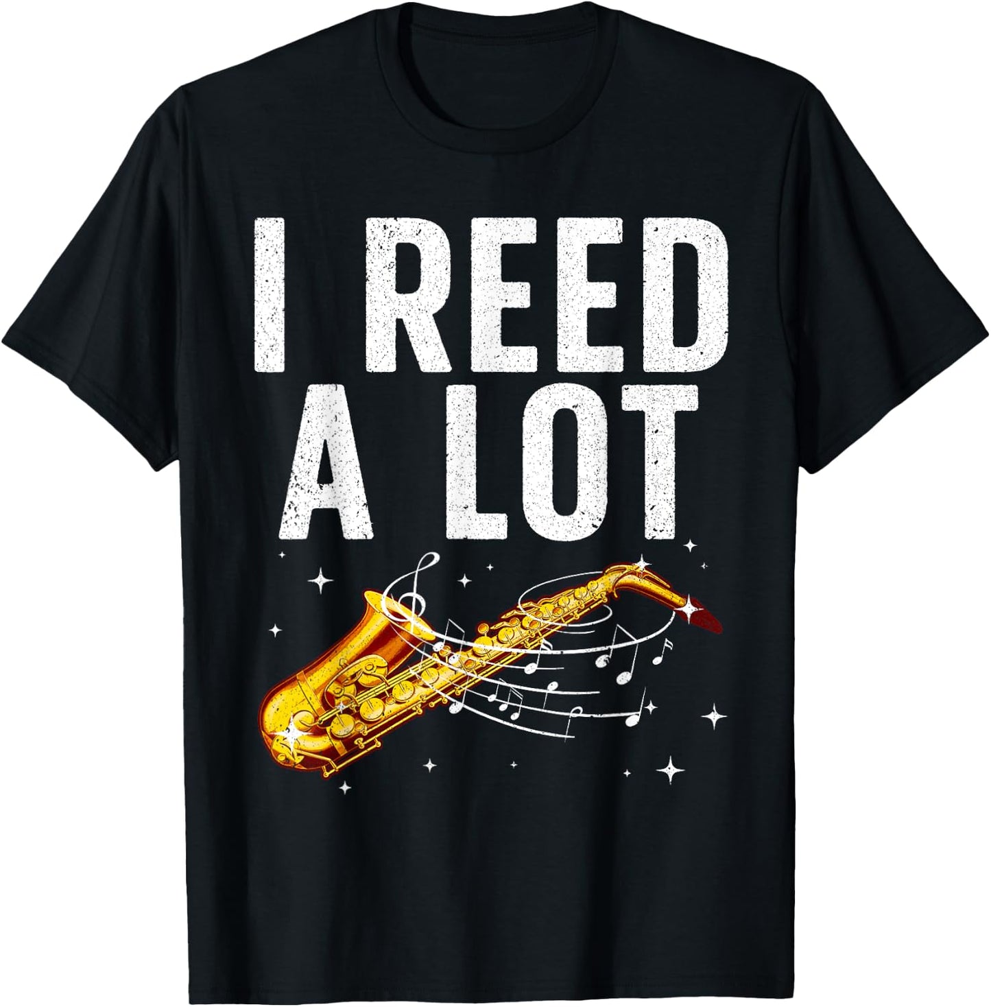 Funny Saxophone Design Women Tenor Saxophone Player T-Shirt - T-Shirt | Black