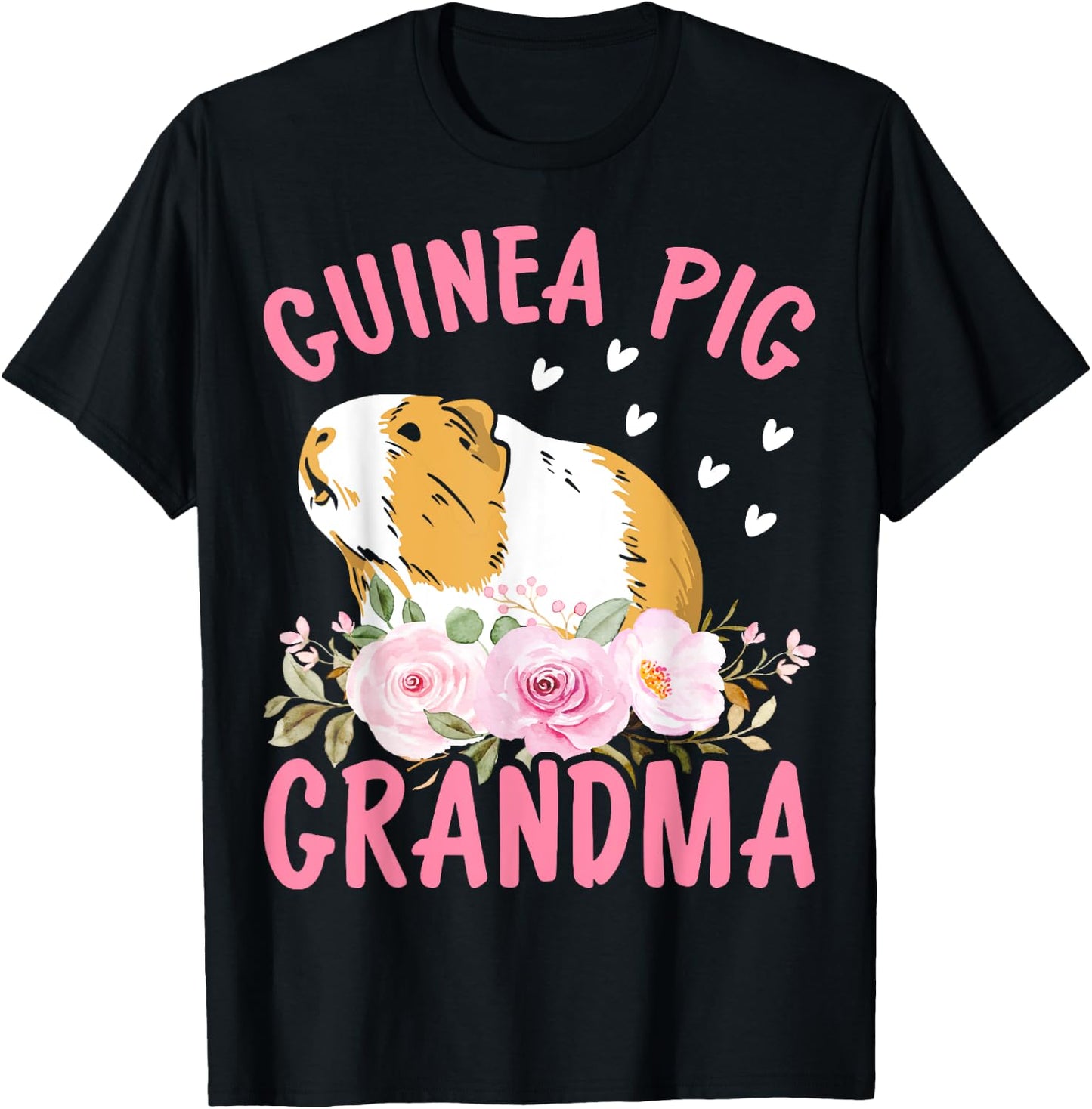 Guinea Pig Grandma T-Shirt - T-Shirt | Black