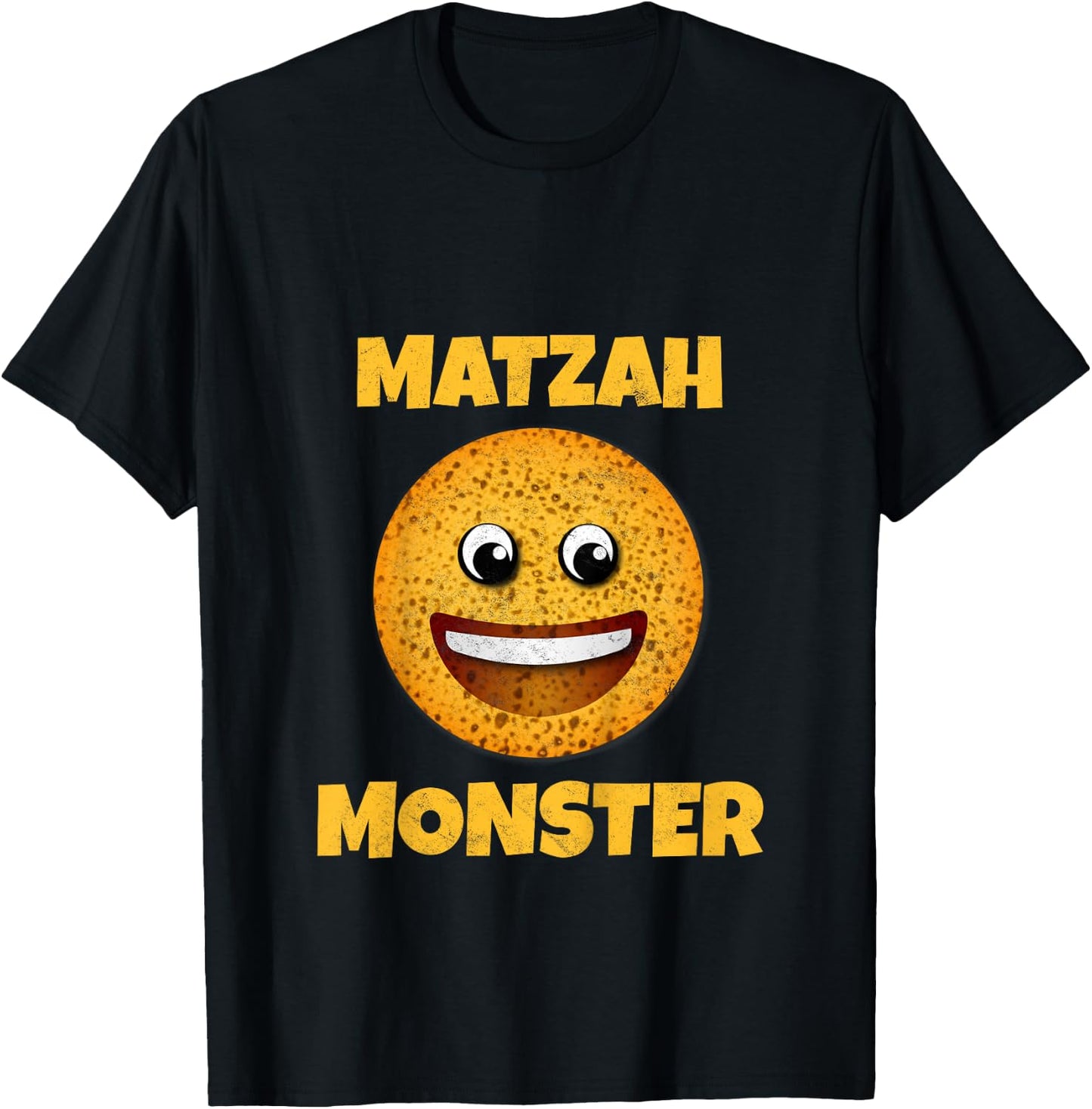 Matzah Monster Funny Passover Matzo Ball Pesach Seder Jewish T-Shirt - T-Shirt | Black