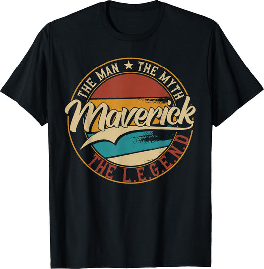 Maverick The man the myth the legend T-Shirt - T-Shirt | Black