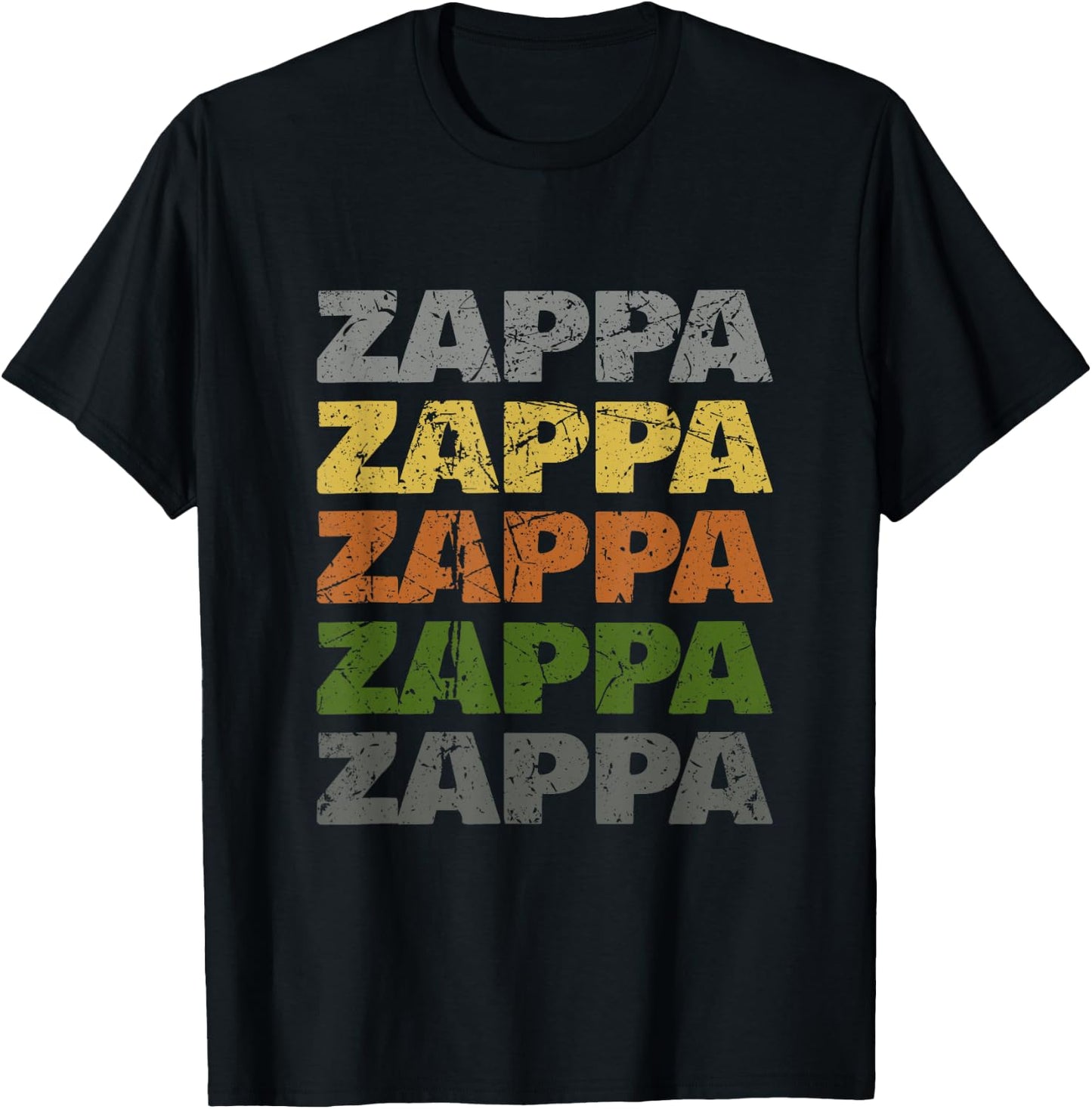 Love Heart Zappa Grunge Retro Vintage Style Black Zappa T-Shirt - T-Shirt | Black