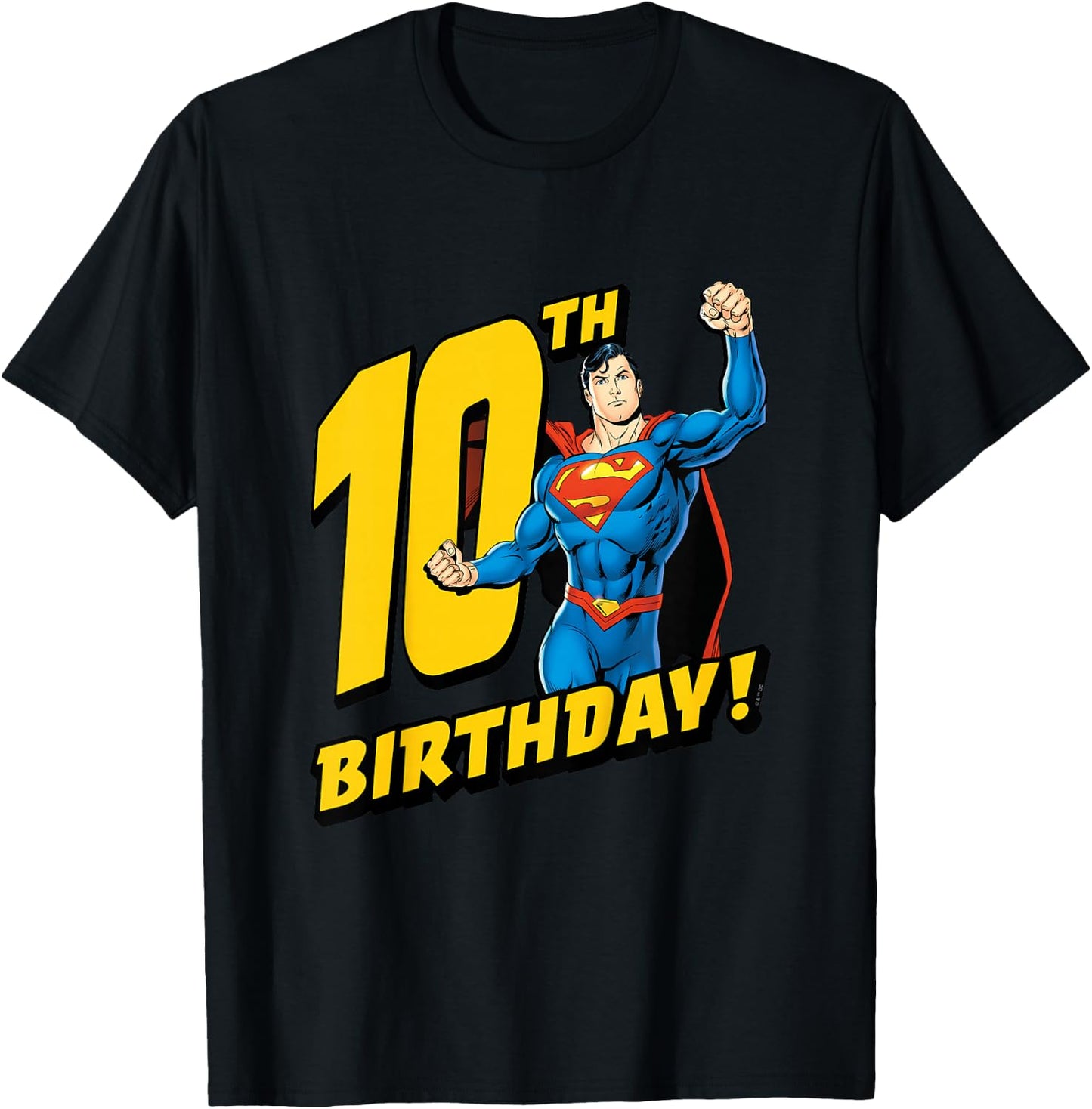 Kids Superman 10th Birthday T-Shirt - T-Shirt | Black