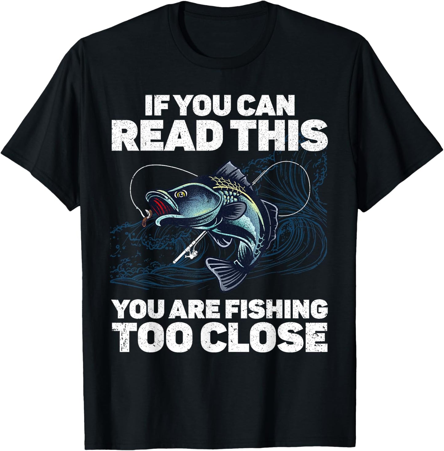 Funny Fishing Design Women Kids Fishes Fishing Lover T-Shirt - T-Shirt | Black