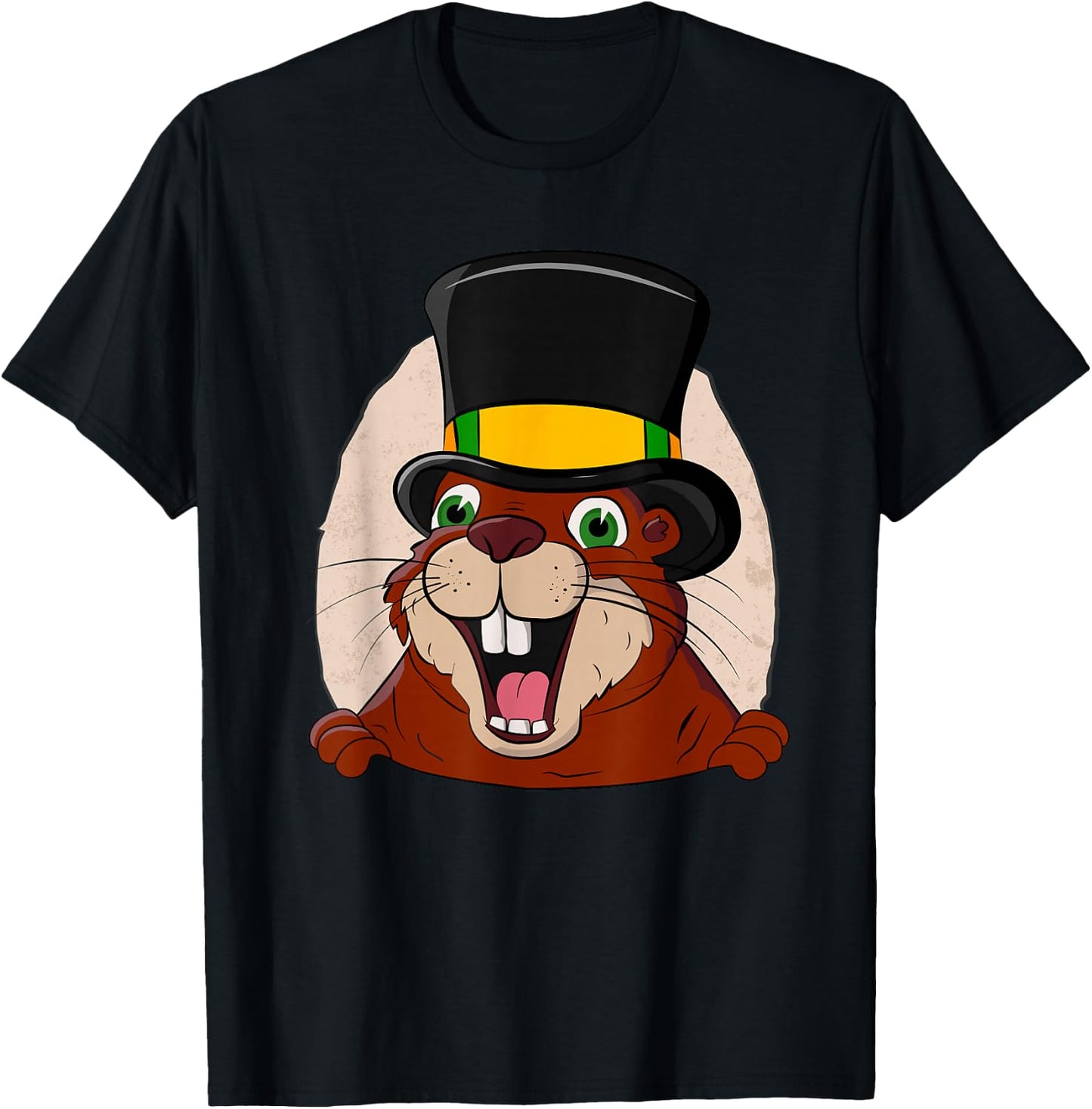 Punxsy Phil's Cute Groundhog Day February 2nd Holiday Design T-Shirt - T-Shirt | Black