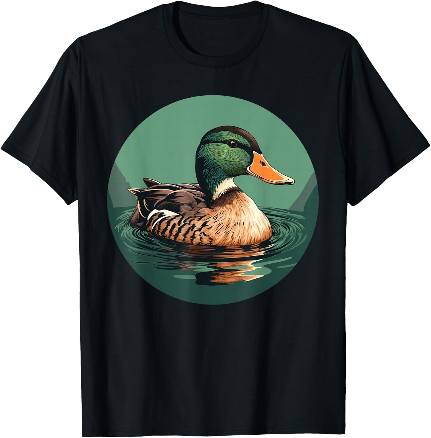Cool looking Mallard Duck for Bird and Animals watching Fans T-Shirt - T-Shirt | Black
