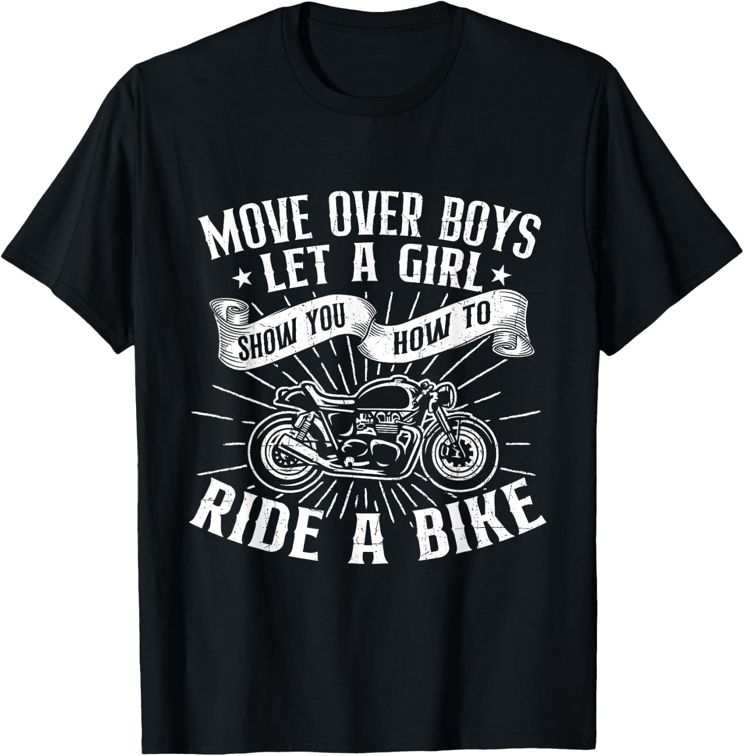 Let A Girl Show You How To Ride A Bike - Biker Motorcycling T-Shirt - T-Shirt | Black