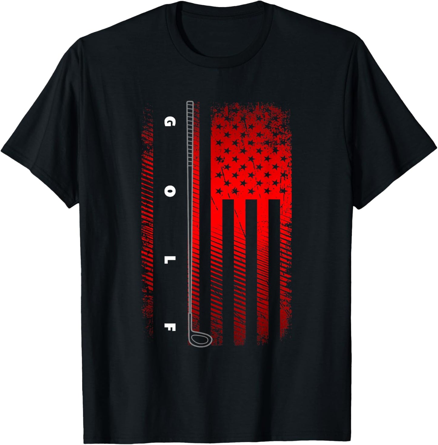 American Flag Golf Apparel - Golfer Golf Women Kids Men T-Shirt - T-Shirt | Black