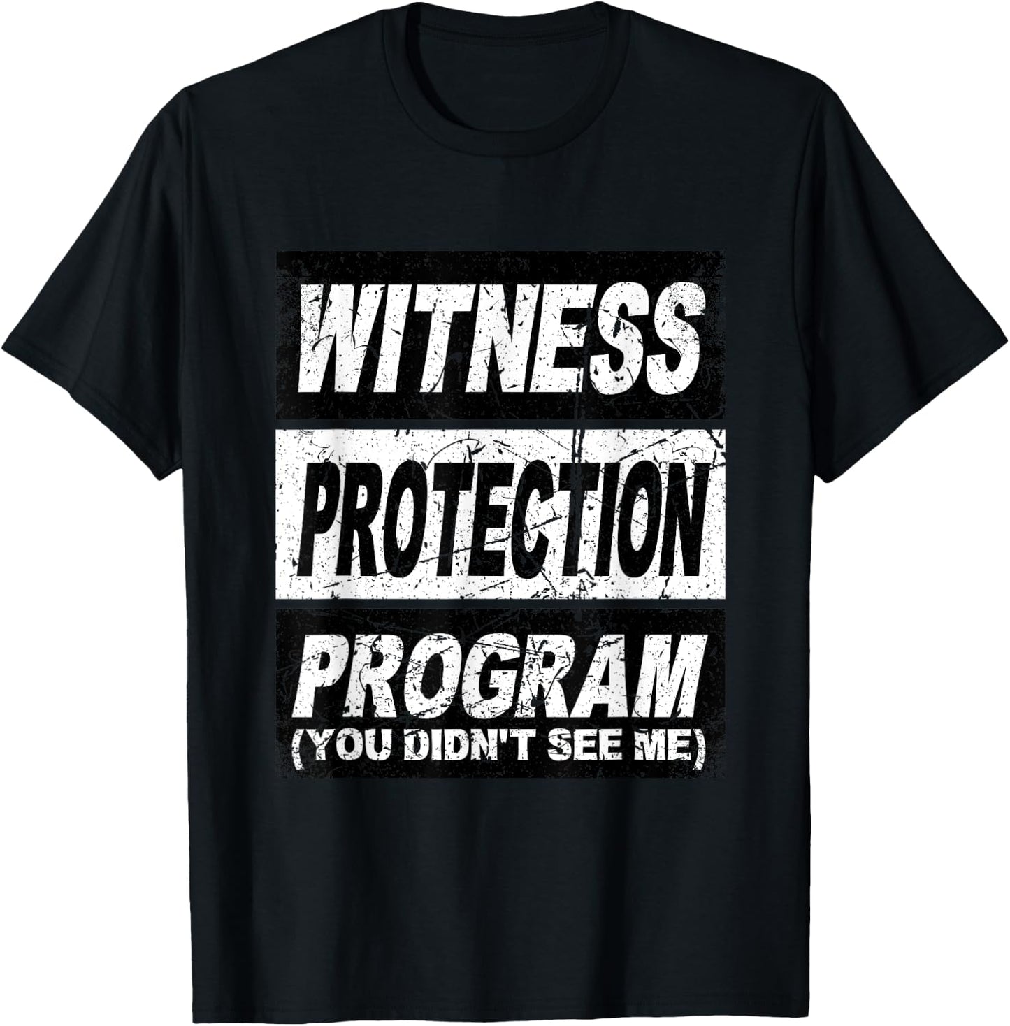 Retro Witness Protection Program Shirt Funny Costume Family T-Shirt - T-Shirt | Black