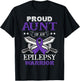 Proud Aunt Of An Epilepsy Warrior Family Matching Party T-Shirt - T-Shirt | Black