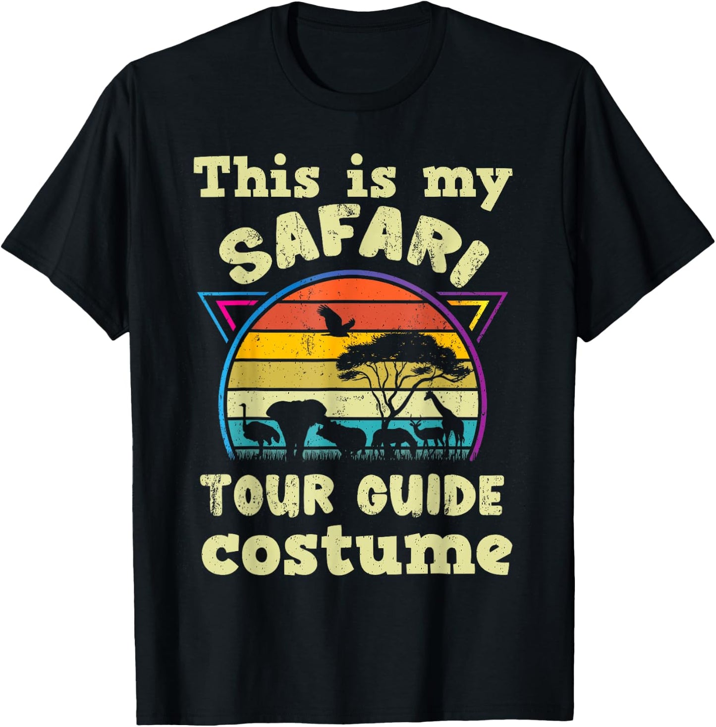 Funny Safari Guide Art Women Kids Zoo Safari Costume T-Shirt - T-Shirt | Black