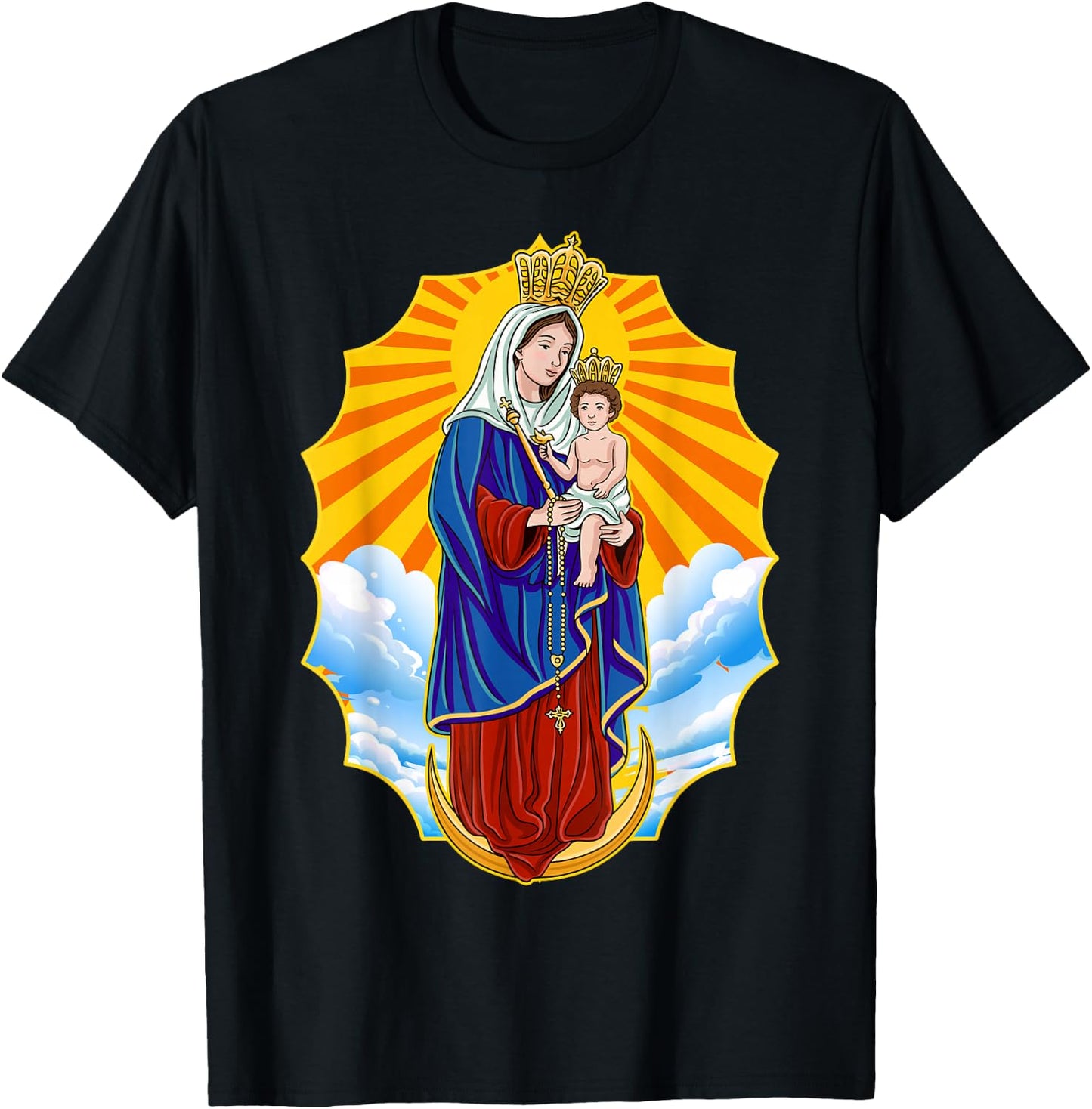 Chinita Chiquinquira Venezuela Maracaibo Virgen Chiquinquira Chinita Zulia Black T-Shirt - T-Shirt | Black