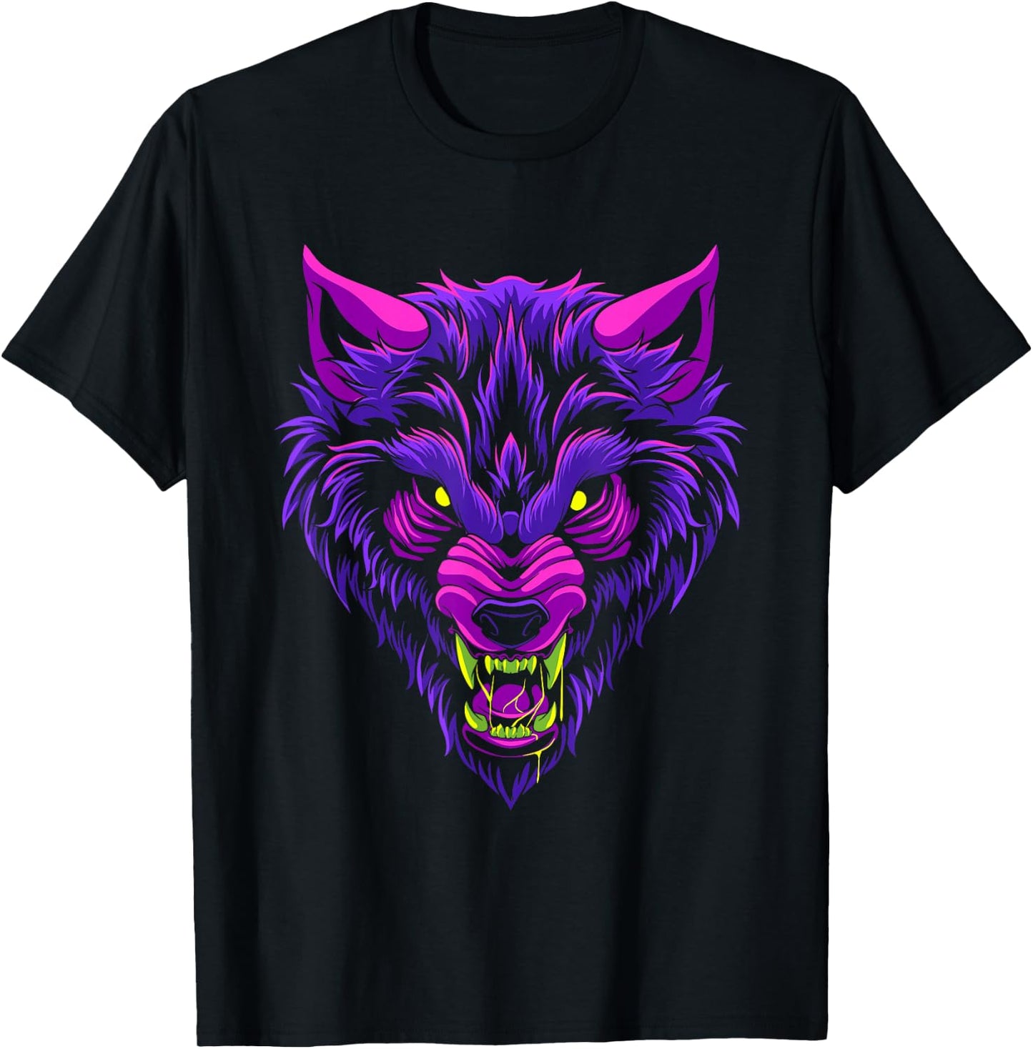 Cryptid Werewolf Head Halloween Mythology Mythical Creature T-Shirt - T-Shirt | Black
