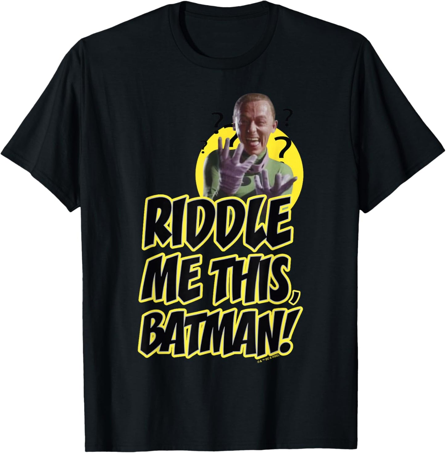 Batman (TV Show) Riddle Me This Batman! Riddler Retro Poster T-Shirt - T-Shirt | Black