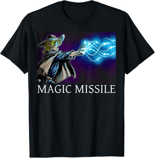 Caverns & Creatures: Magic Missile T-Shirt - T-Shirt | Black