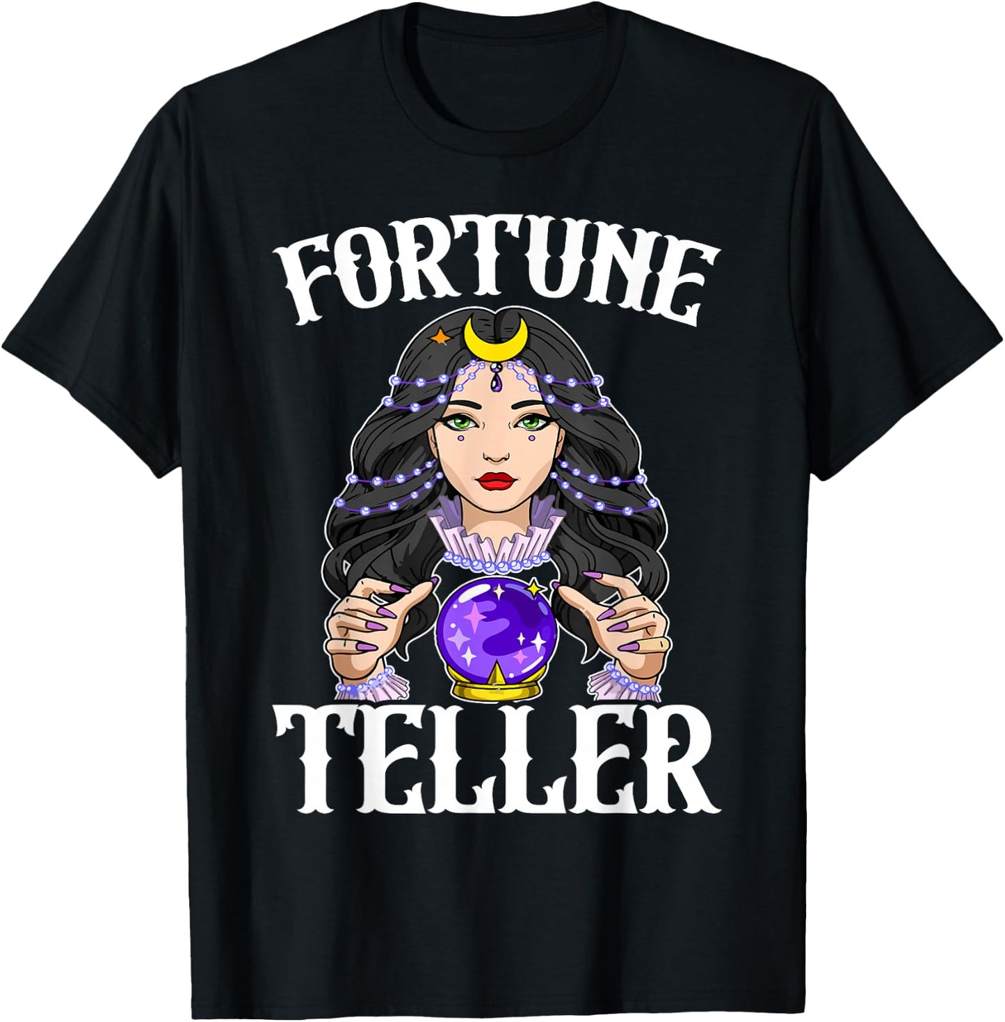 Carnival Event Circus Staff Fortune Teller Costume Women T-Shirt - T-Shirt | Black