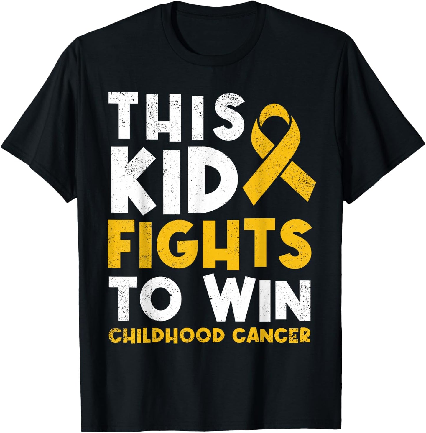 This Kid Fights To.Win Childhood Cancer Picked The Wrong Kid T-Shirt - T-Shirt | Black