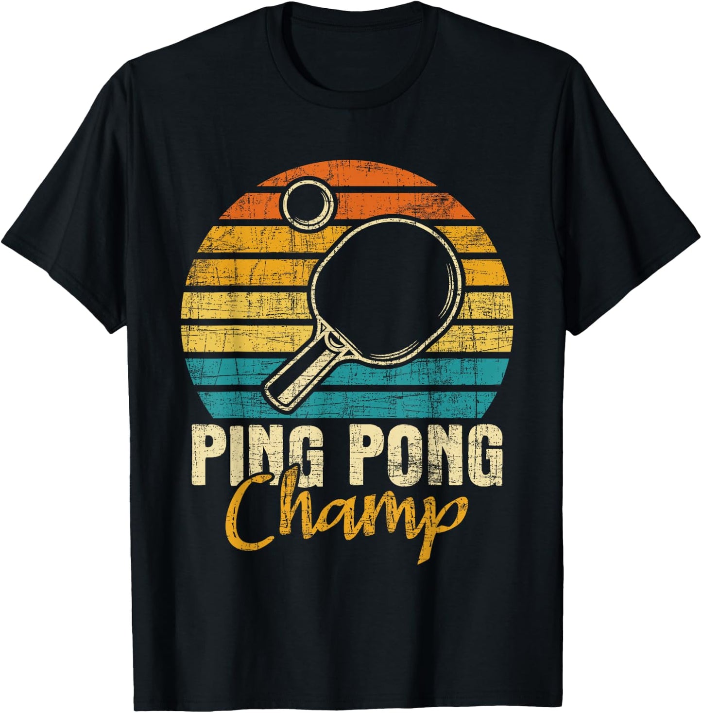 Ping Pong Champ - Table Tennis Player Sports Lover T-Shirt - T-Shirt | Black