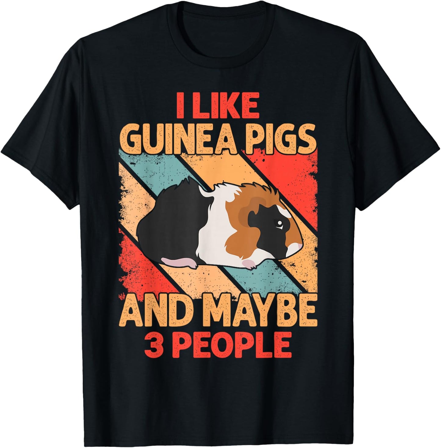 I Like Guinea Pigs And Maybe 3 People T-Shirt - T-Shirt | Black