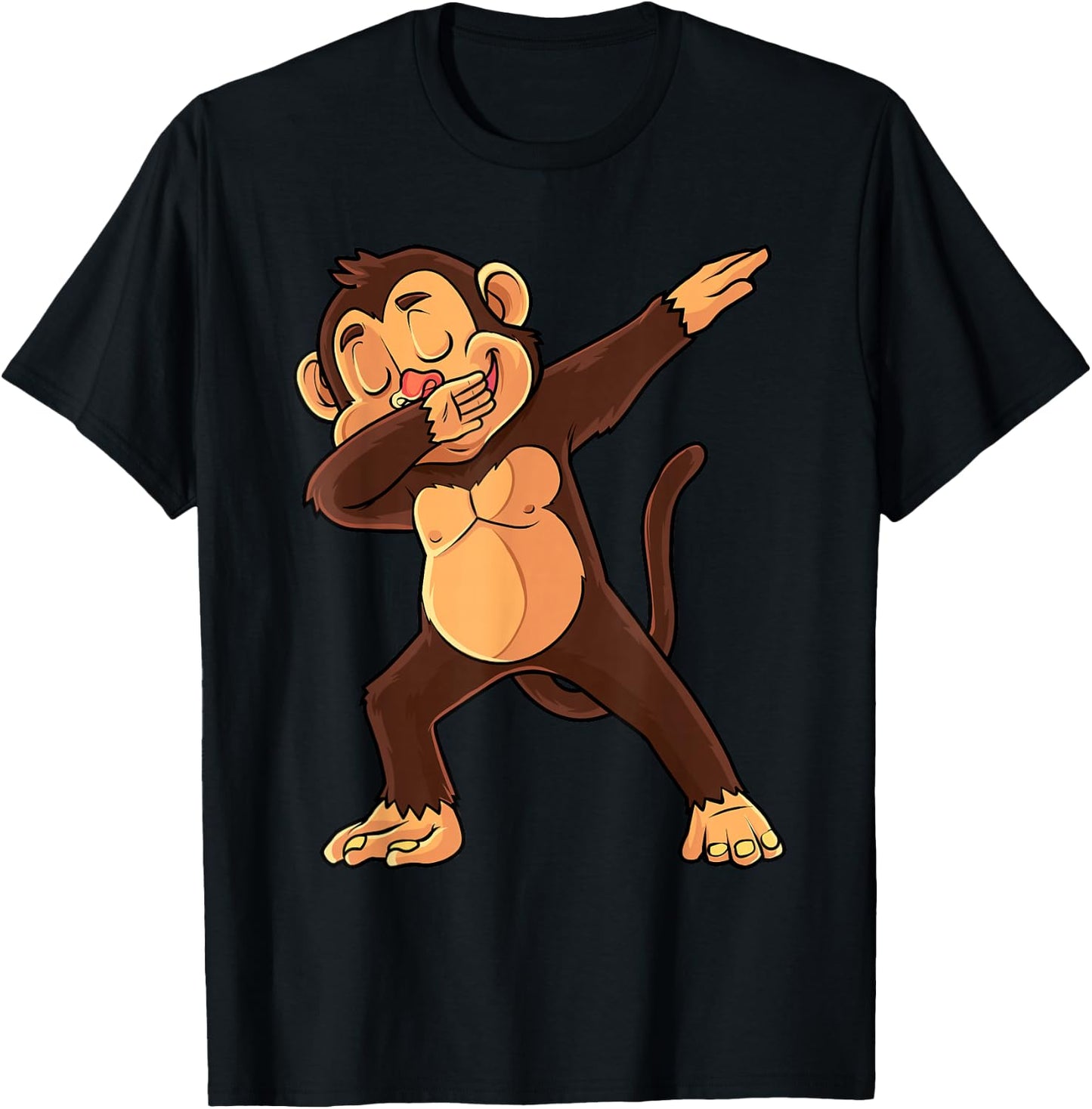 Dabbing Monkey Animal Lover Men Women Kids T-Shirt - T-Shirt | Black