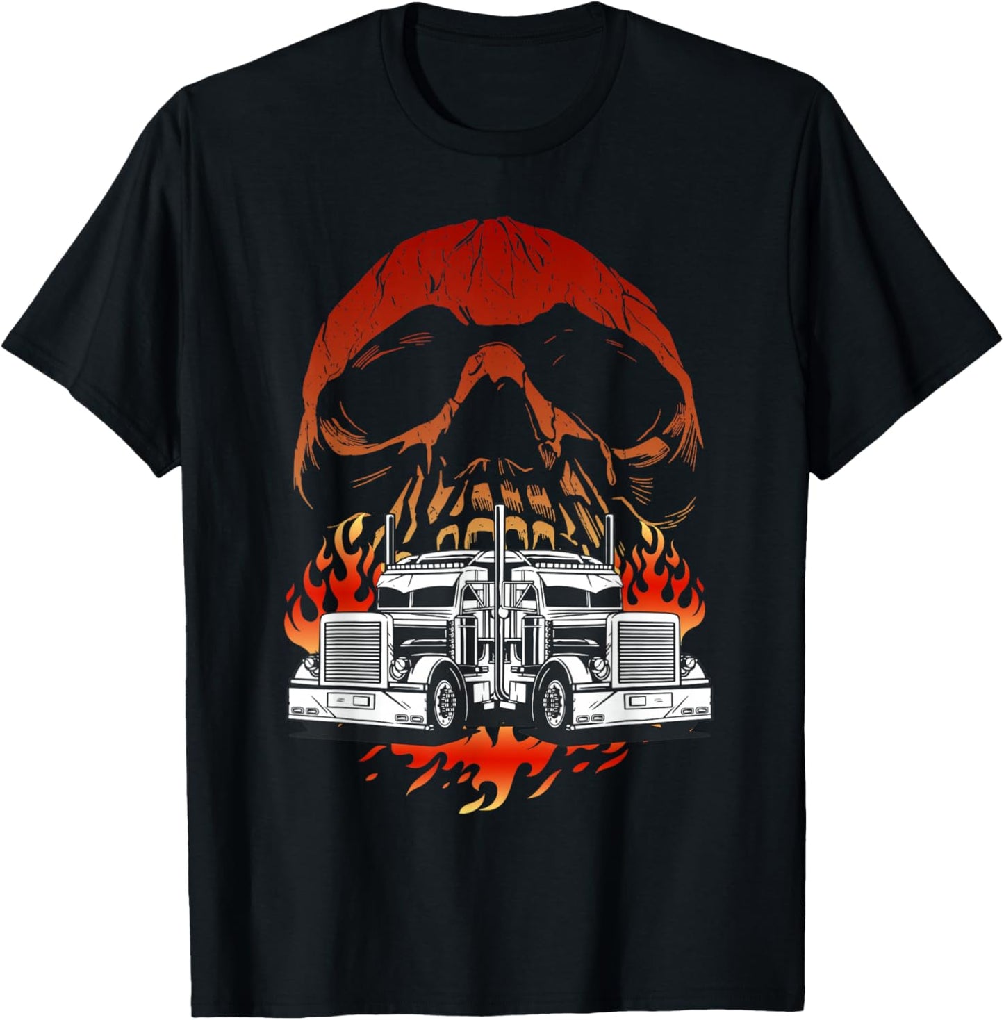 Truck Driver Design Dad Big Rig Semi-Trailer Truckin T-Shirt - T-Shirt | Black