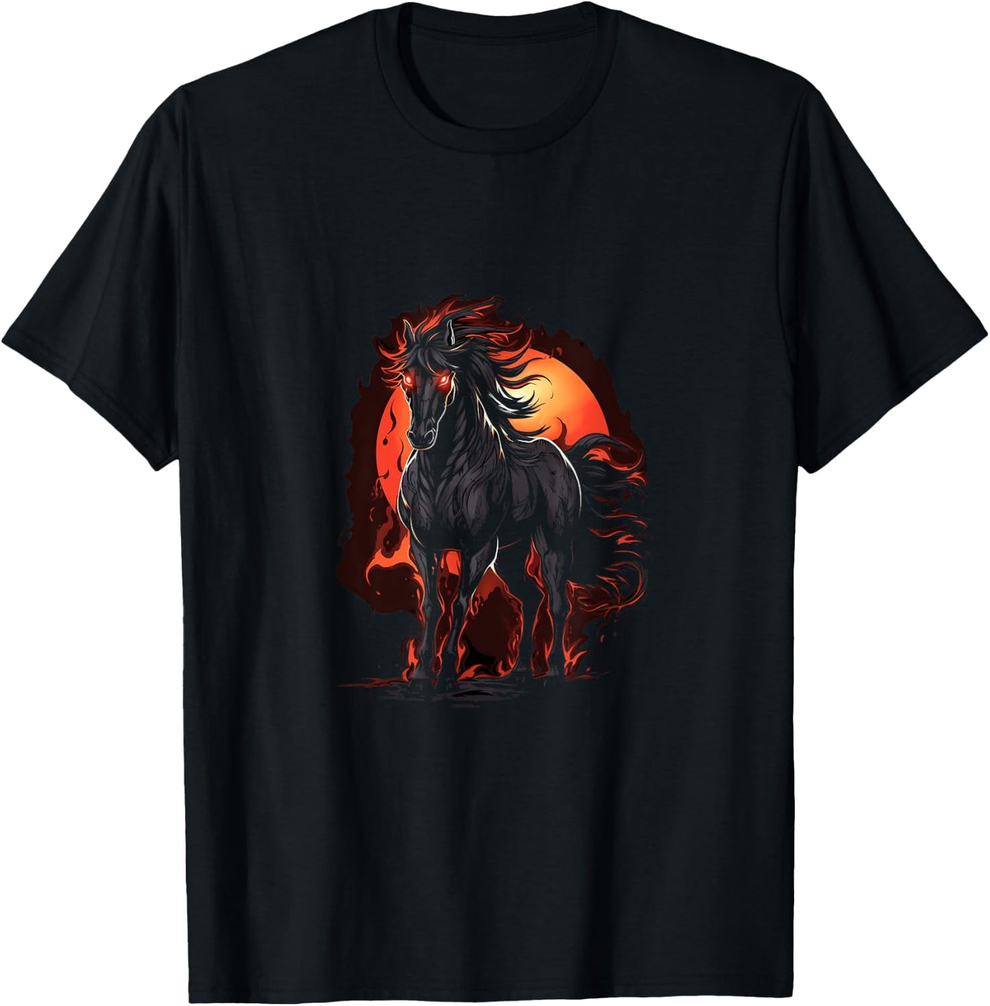 Gothic Horse Scary Dark Horses Animal Goth T-Shirt - T-Shirt | Black