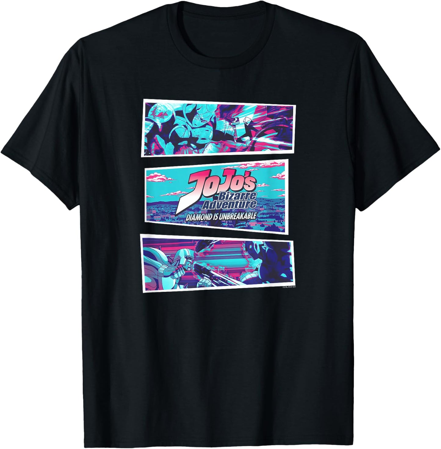 JoJo Part 4 Shining Crazy Diamond VS Deadly Killer Queen T-Shirt - T-Shirt | Black