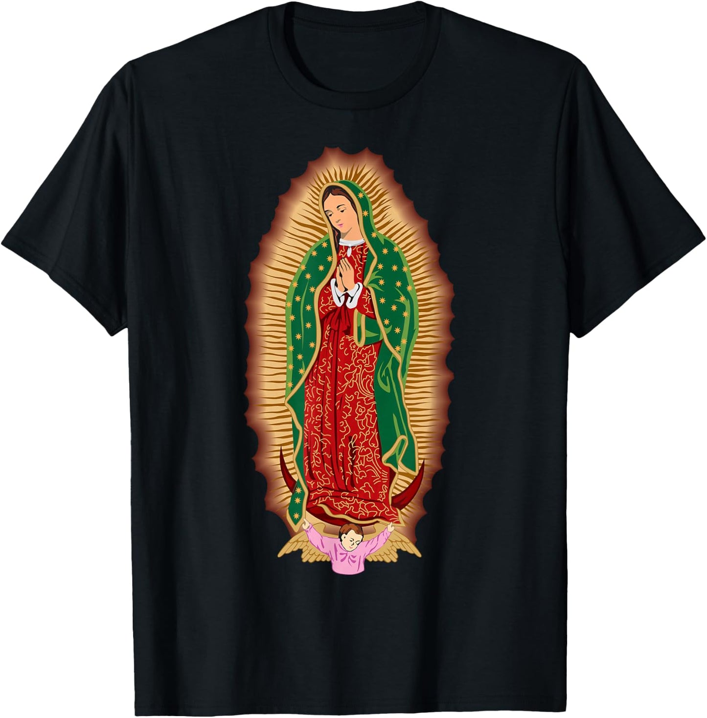 Catholic Faith Hispanic Believe Blessed Devotion Religious T-Shirt - T-Shirt | Black