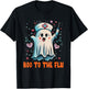 Boo To Flu Ghost Retro Halloween T-Shirt - T-Shirt | Black