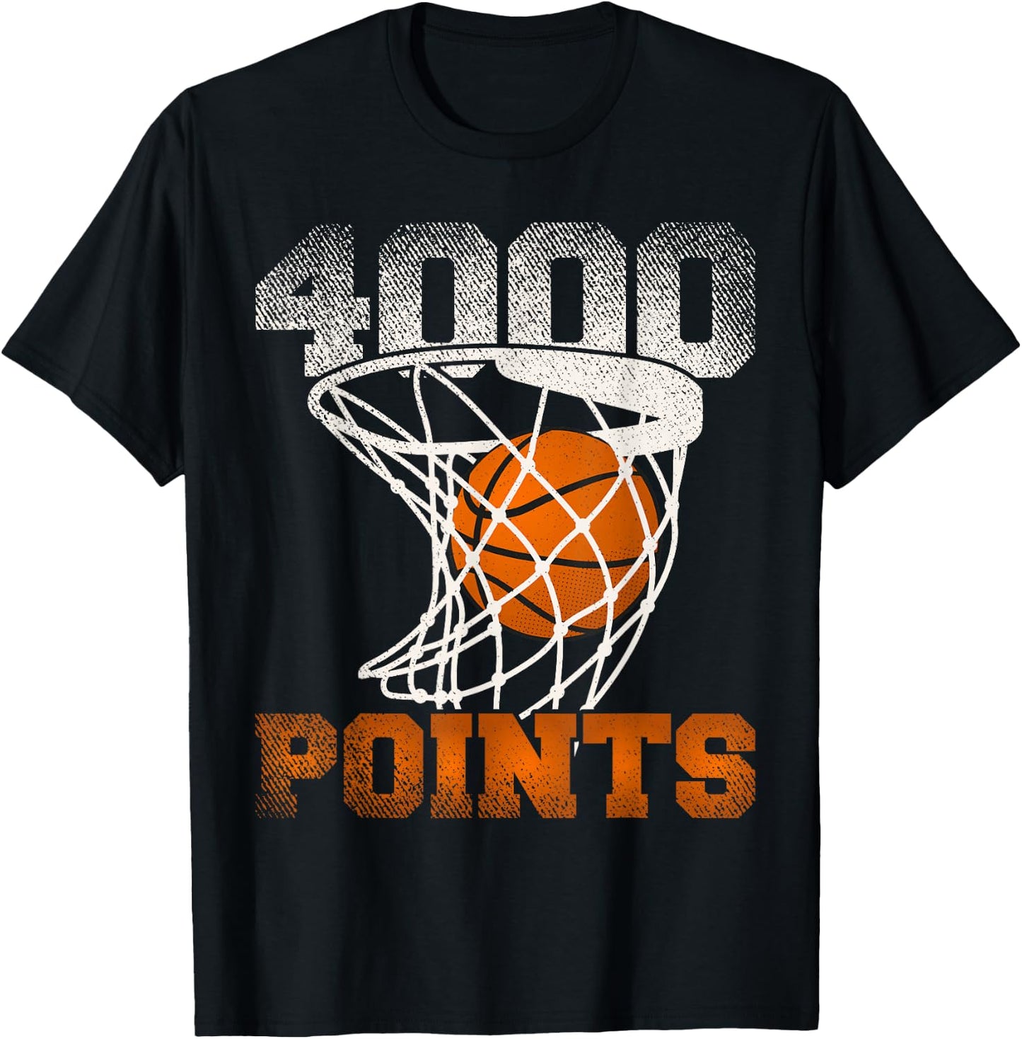4000 Points Basketball For Your Favorite Basketball Player T-Shirt - T-Shirt | Black