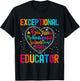 Exceptional Educator Appreciation Week Back to School Heart T-Shirt - T-Shirt | Black