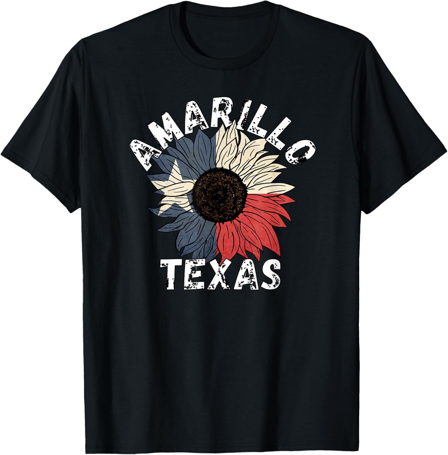 Retro Texas | Amarillo TX T Shirts | City Shirt T-Shirt - T-Shirt | Black