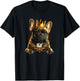 Funny French Bulldog Frenchie with a Golden Crown Men Women Girls Kids T-Shirt - T-Shirt | Black