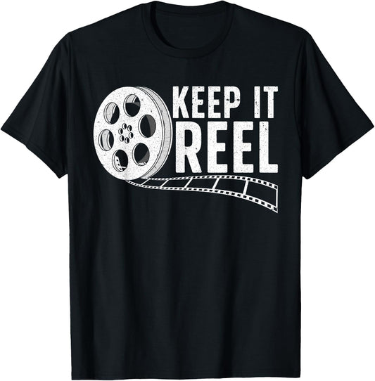 Cool Filmmaker Art Women Movie Film Maker Keep Reel T-Shirt - T-Shirt | Black