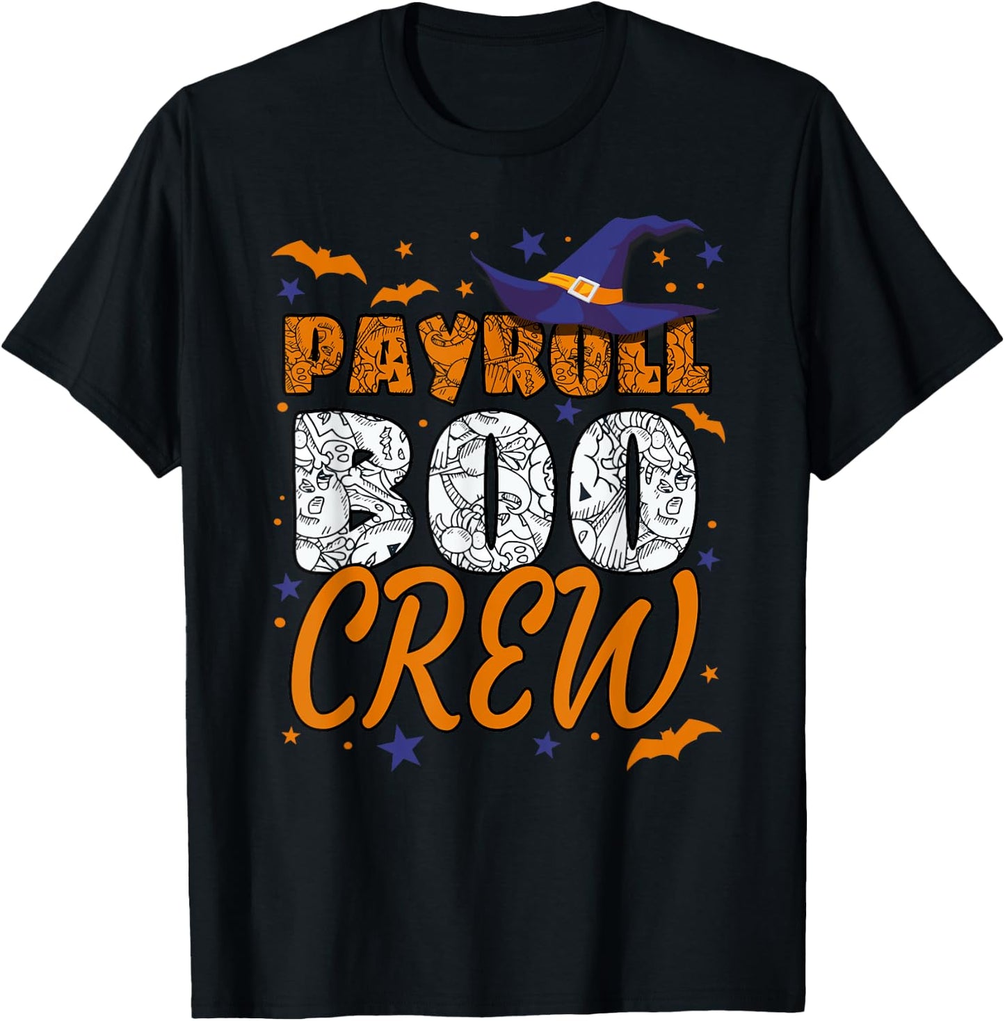 Payroll Boo Crew Halloween Payroll Manager Matching T-Shirt - T-Shirt | Black