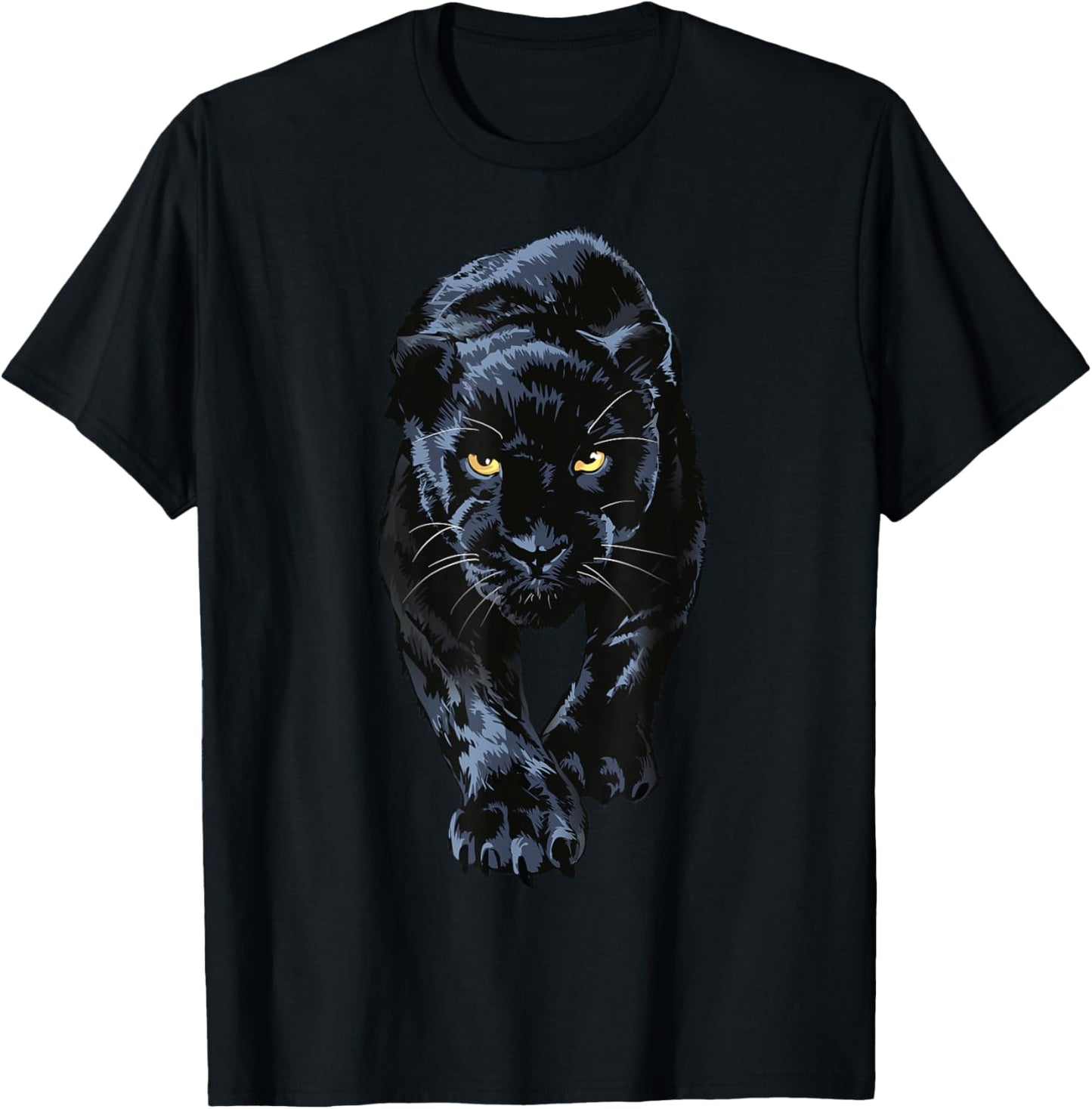 black panther walking for lovers Animal leopard & jaguar T-Shirt - T-Shirt | Black