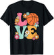 Basketball Love Cute Basketball Lover Women Teens Girls T-Shirt - T-Shirt | Black
