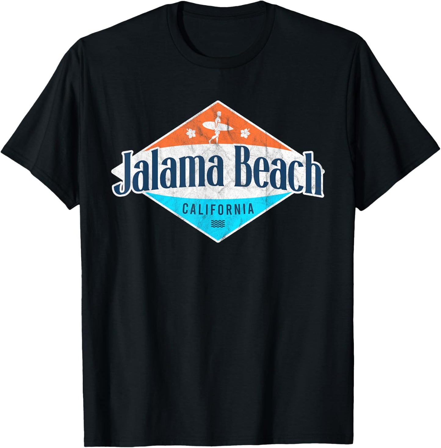 Vintage Jalama Beach California Palm Trees CA Retro Surf Men Women T-Shirt - T-Shirt | Black