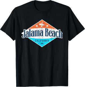 Vintage Jalama Beach California Palm Trees CA Retro Surf Men Women T-Shirt - T-Shirt | Black