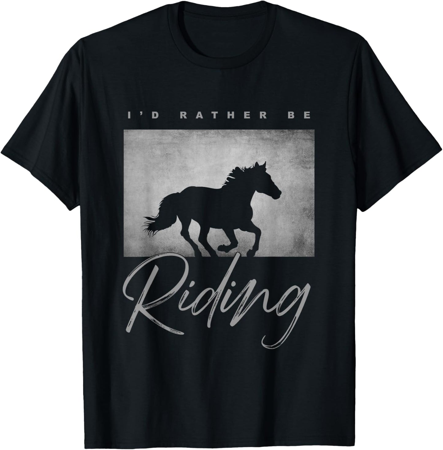 Horse Riding Apparel - Horse T-Shirt - T-Shirt | Black